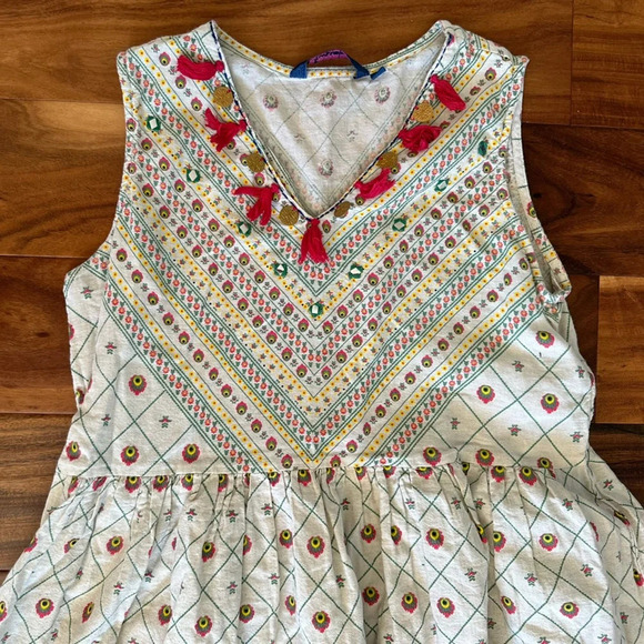 Fusion Cream V-Neck Fit & Flare Dress size Large - Picture 5 of 6